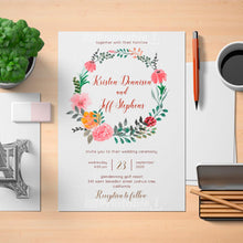 Load image into Gallery viewer, Printable Country Rustic Wedding Invitation- Digital Download Template
