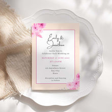 Load image into Gallery viewer, Cute Flowers Printable Wedding Invitation Template Download
