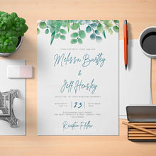 Load image into Gallery viewer, Printable Elegant Eucalyptus Wedding Invitation - Digital Download Template
