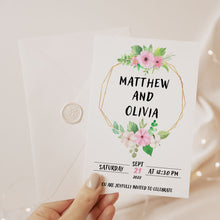 Load image into Gallery viewer, Spring Printable Wedding Invitation Template Download
