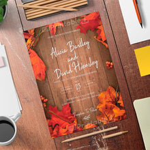 Load image into Gallery viewer, Printable Fall Rustic Wedding Invitation- Digital Download Template
