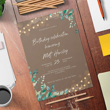 Load image into Gallery viewer, Printable String Lights Birthday Invitation Card - Digital Download
