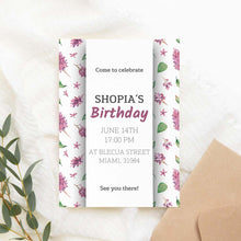 Load image into Gallery viewer, Minimalist Spring Printable Birthday Invitation Template Download
