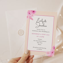 Load image into Gallery viewer, Cute Flowers Printable Wedding Invitation Template Download
