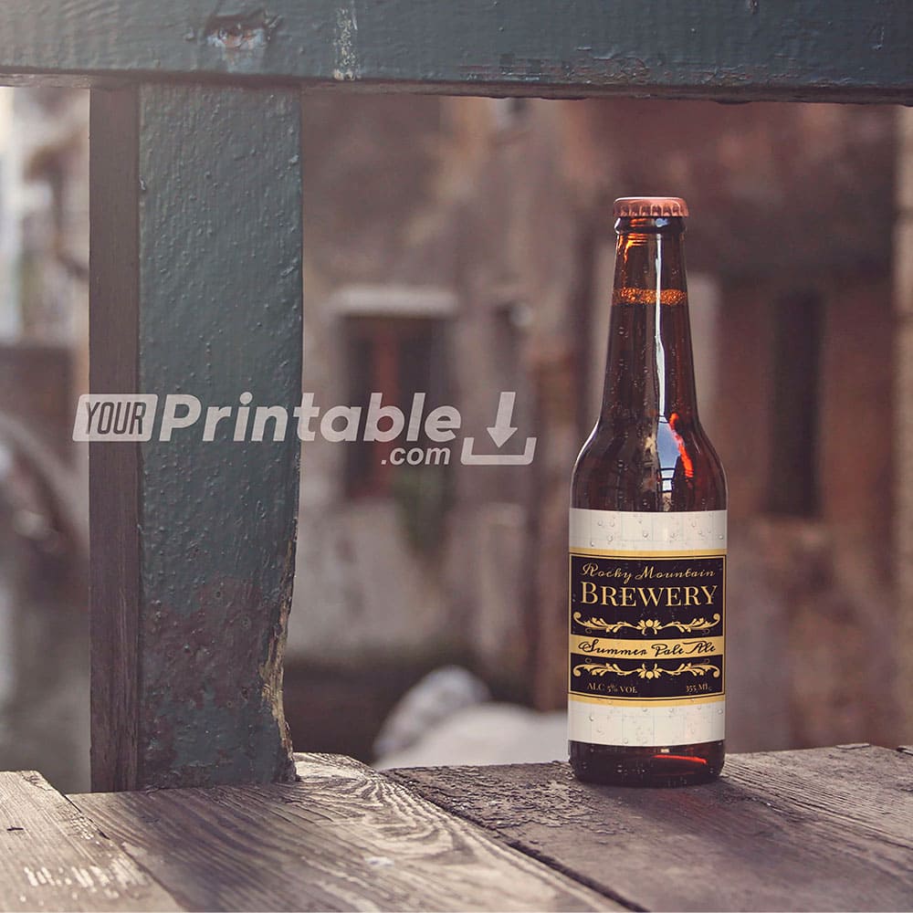 Printable Vintage Beer Bottle Labels Template - Digital Download