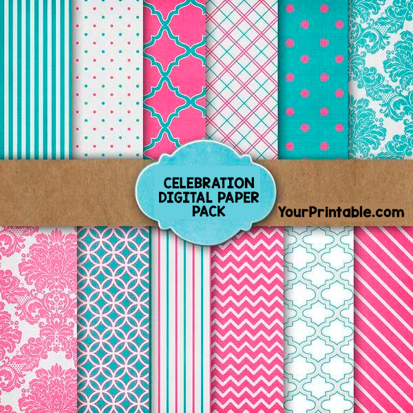 Celebration Digital Paper Pack