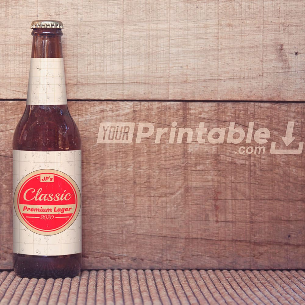 Printable Classic Beer Bottle Labels Template - Digital Download