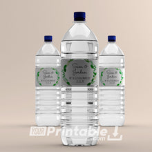 Load image into Gallery viewer, Printable Botanical Wedding Water Bottle Label Template - Digital Download
